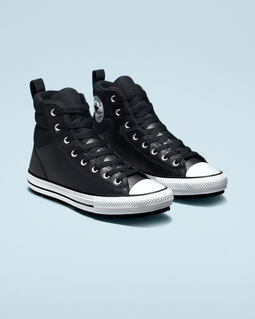 Botas de Invierno Converse Chuck Taylor All Star Berkshire Altas Hombre Negras Blancas Negras | PE 504PL7